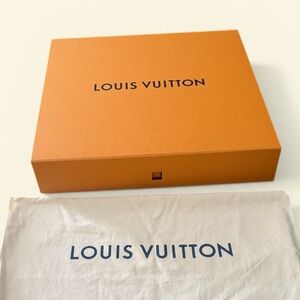 Louis Vuitton: Authentic Gift Box with Dust Bag Sz: 19” x 17.5” x 3.5”